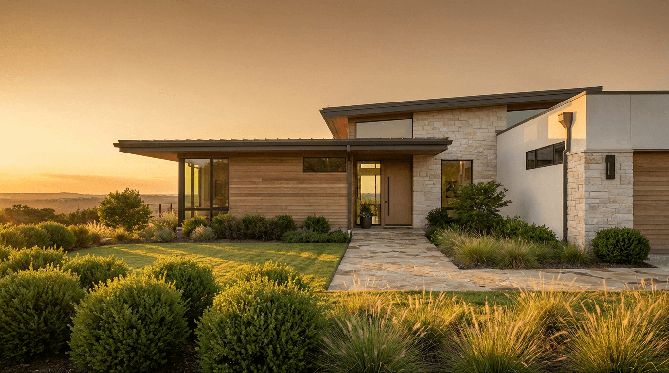 Clean residential property exterior with fresh appearance after professional cleaning