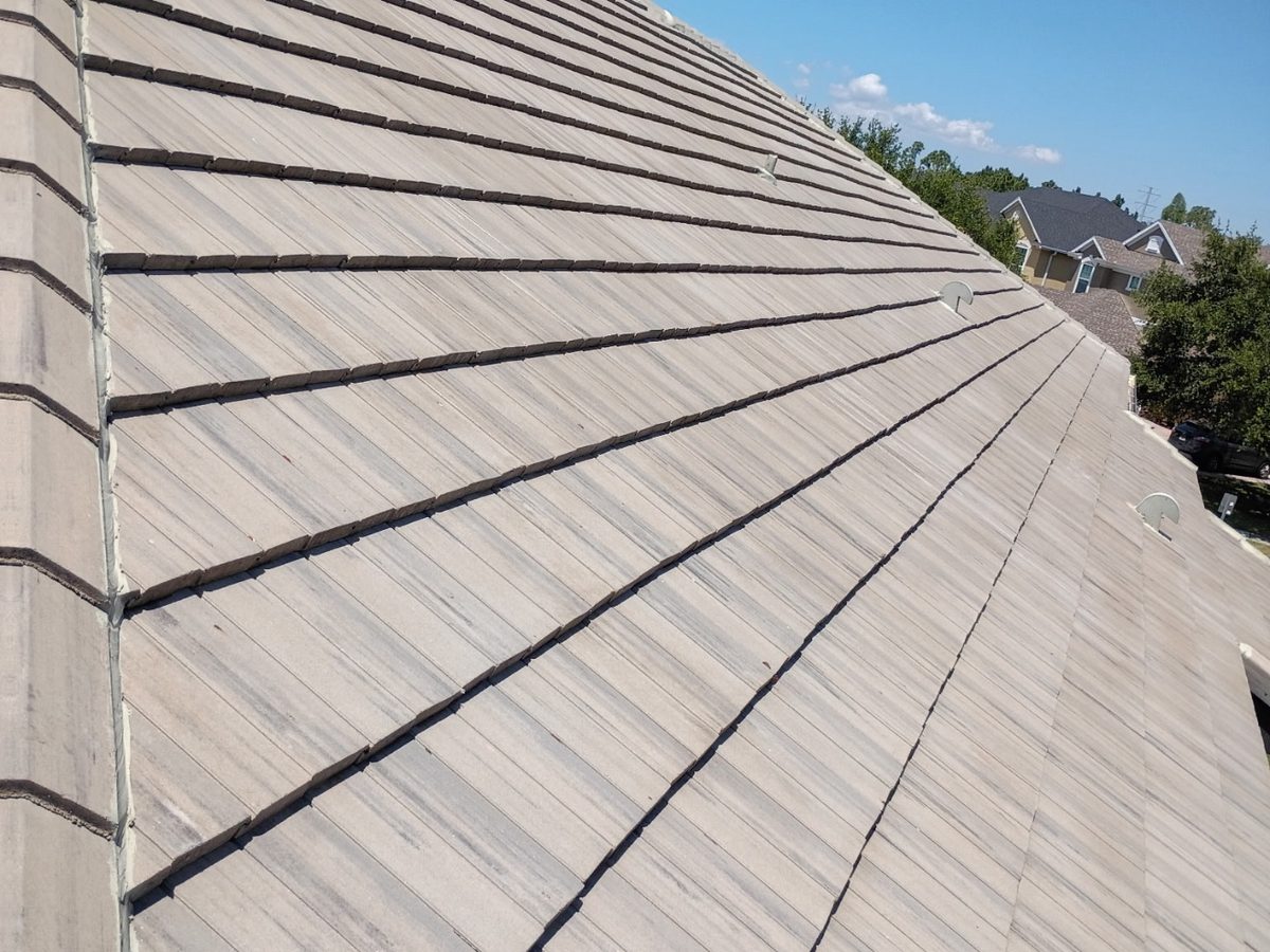 Clean tile roof after ProShine Squad soft wash